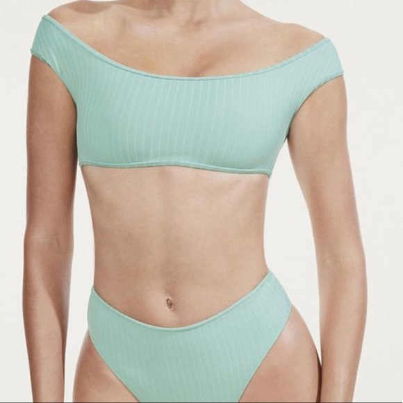 Tropic of C Dune Crop Bikini Top in Sage - Picture 3 of 11